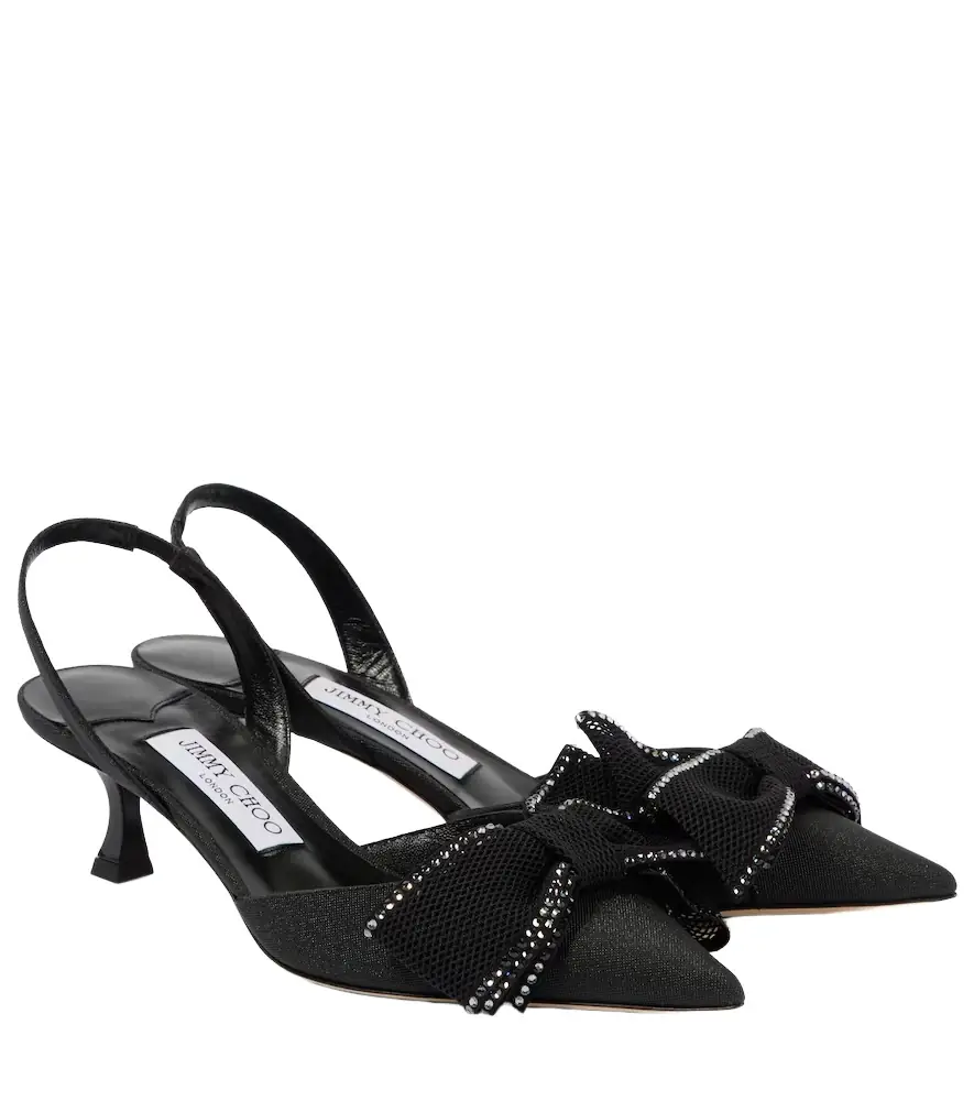 Jimmy Choo Brook 50 embellished slingback pumps - Women's Shoes