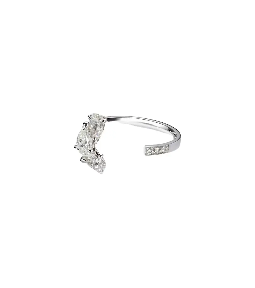 Repossi Serti sur Vide 18kt white gold ring with diamonds