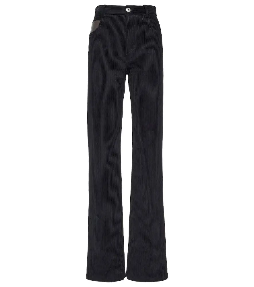 Bottega Veneta High-rise cotton corduroy straight pants