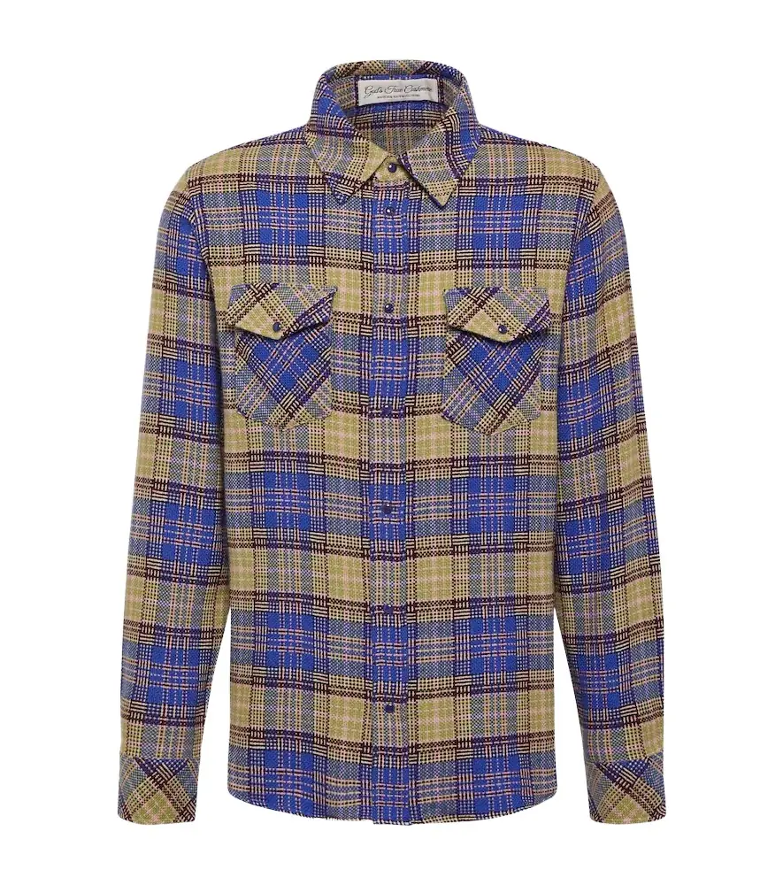 God's True Cashmere Tartan cashmere shirt