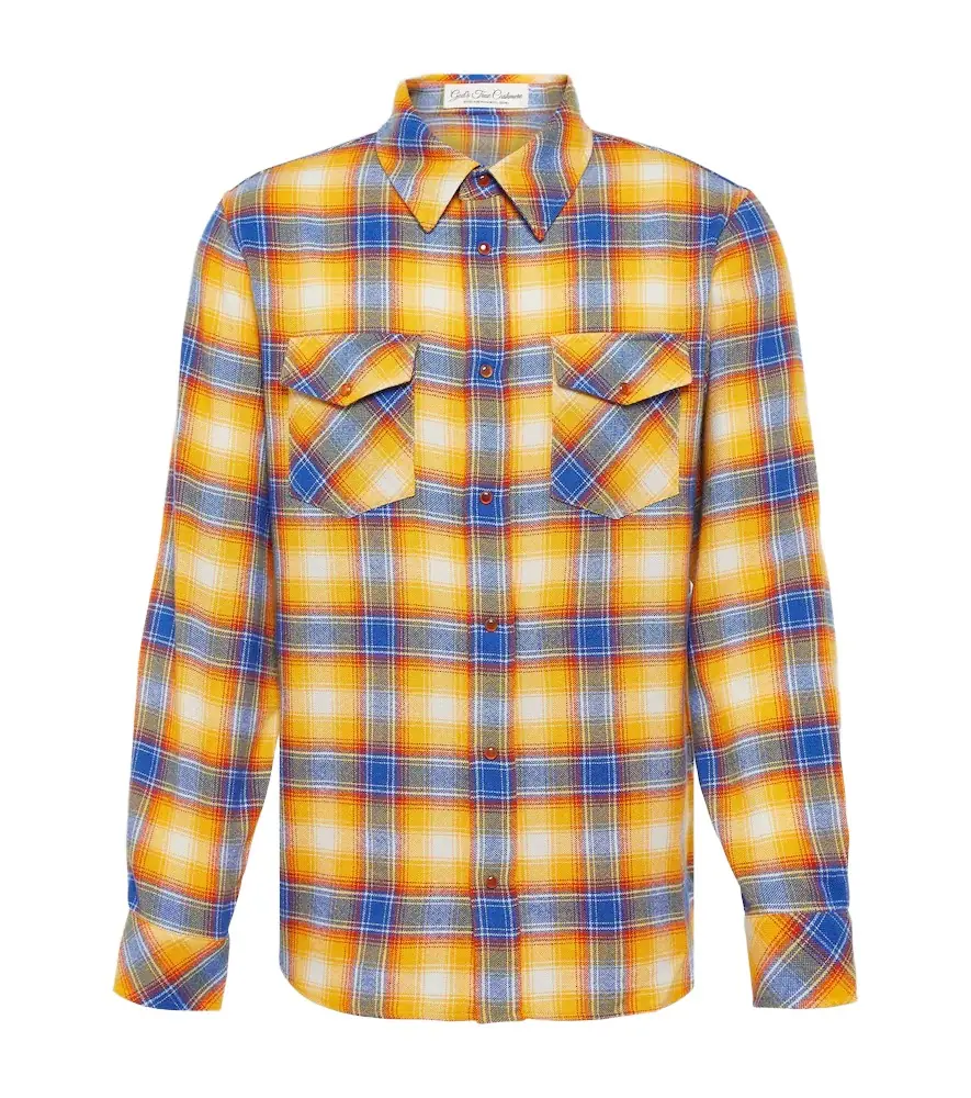 God's True Cashmere Tartan cashmere shirt