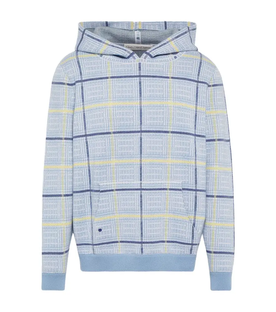 God's True Cashmere Rain tartan cashmere hoodie