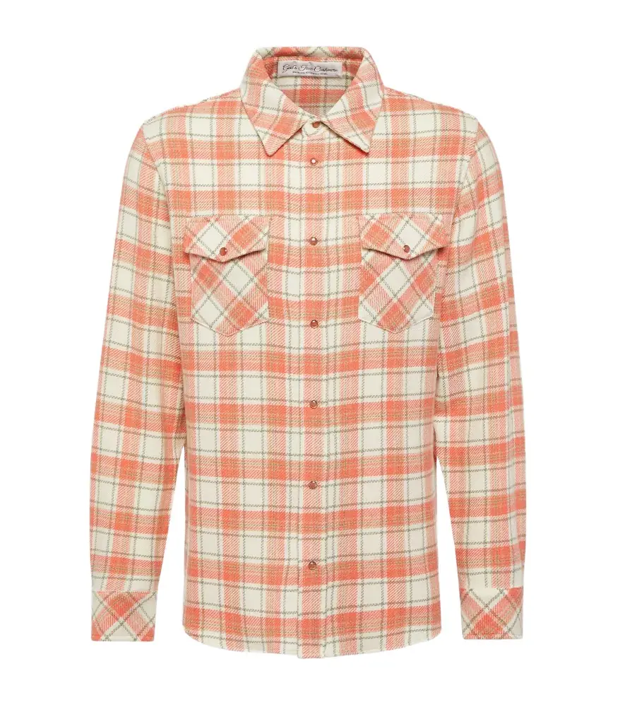 God's True Cashmere Plaid cashmere shirt