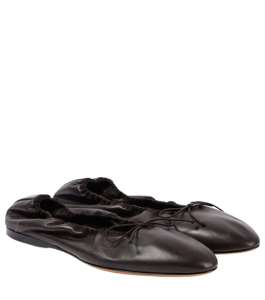 The Row Awar leather ballet flats