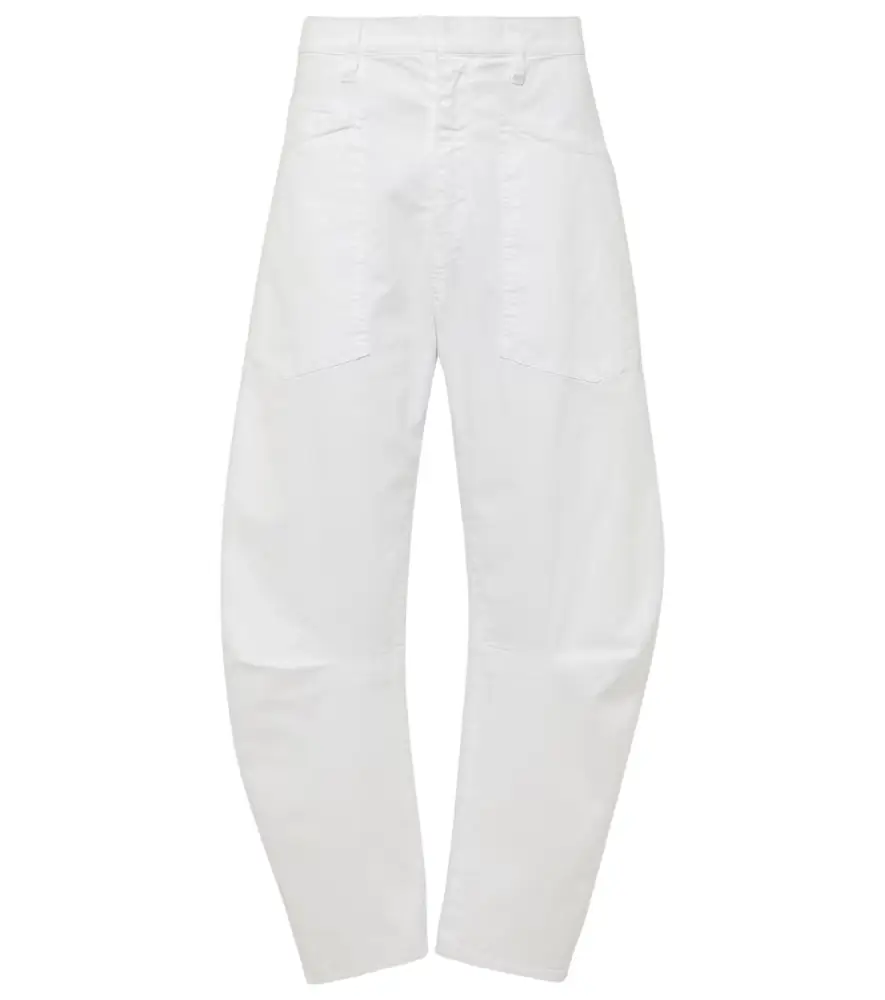 Nili Lotan Shon cotton twill barrel-leg pants