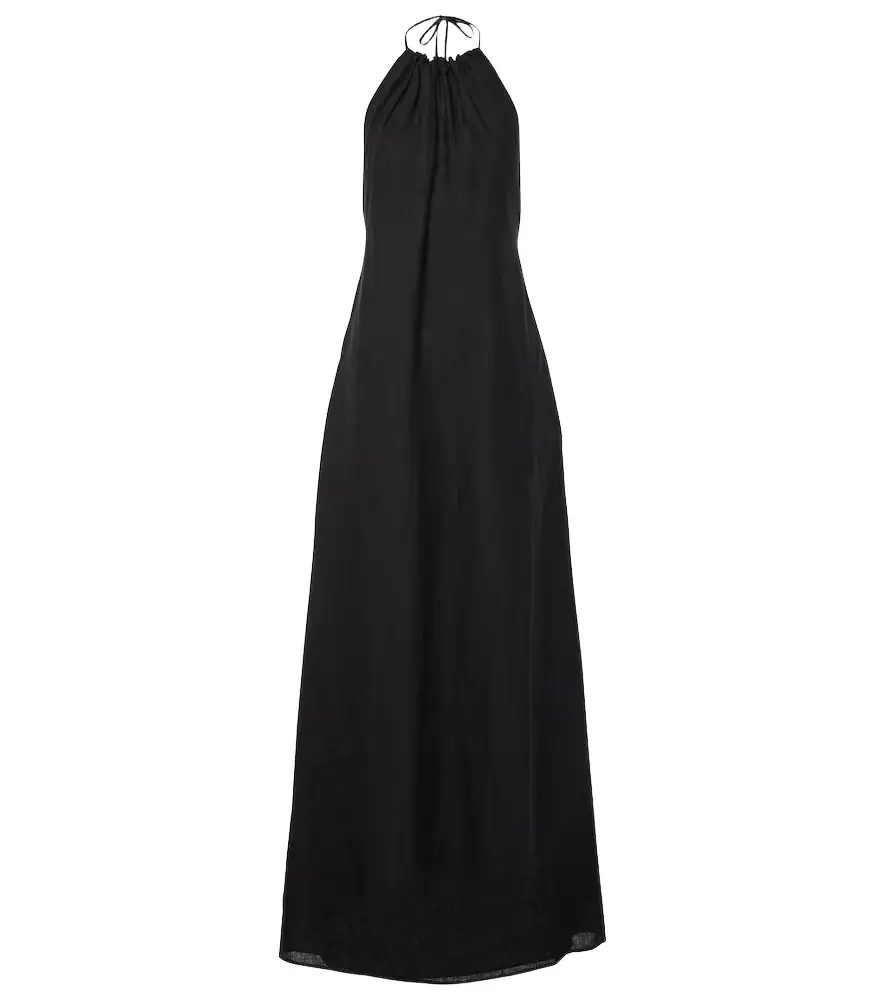 Nili Lotan Lelia halterneck linen maxi dress