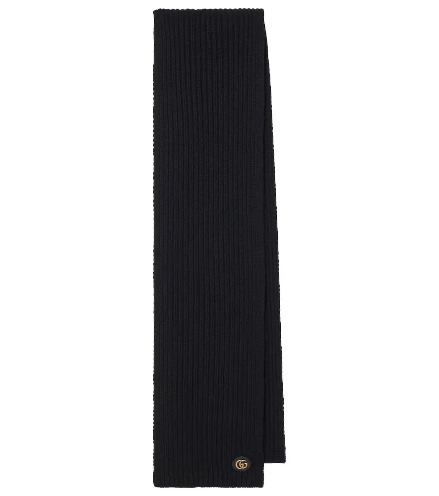 Gucci Ribbed-knit wool and cashmere scarf