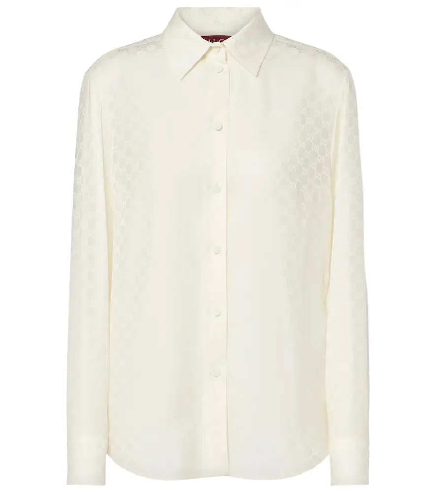 Gucci GG silk crêpe shirt
