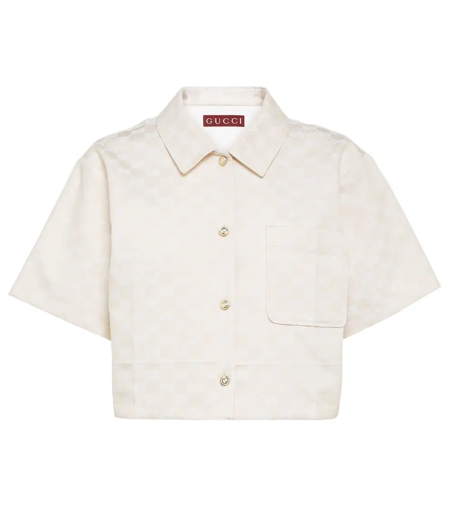Gucci GG cropped gabardine shirt