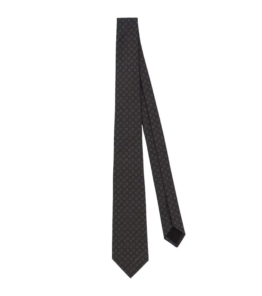 Gucci Horsebit silk jacquard tie