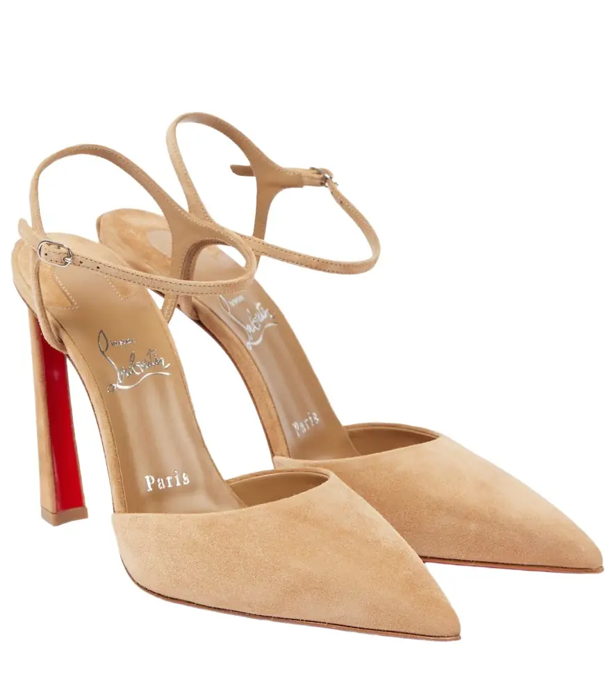 Christian Louboutin Condora Riviera 100 suede slingback pumps
