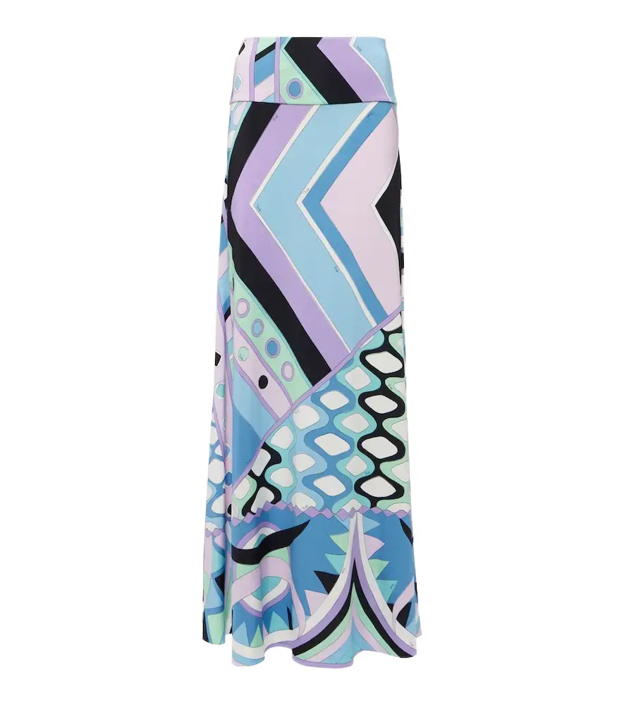 Pucci Vivara satin jersey maxi skirt