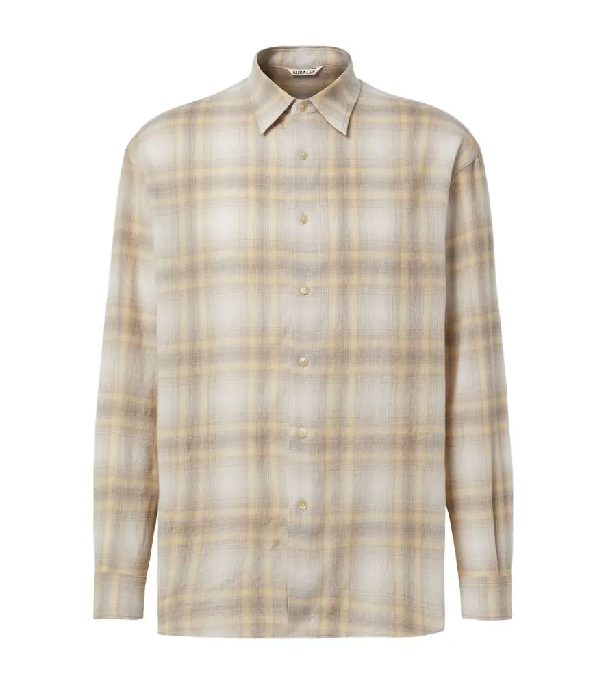 Auralee Plaid wool shirt
