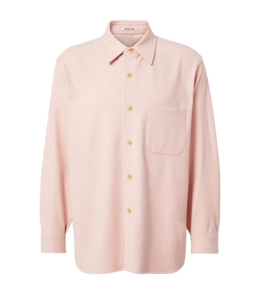 Auralee Wool flannel overshirt