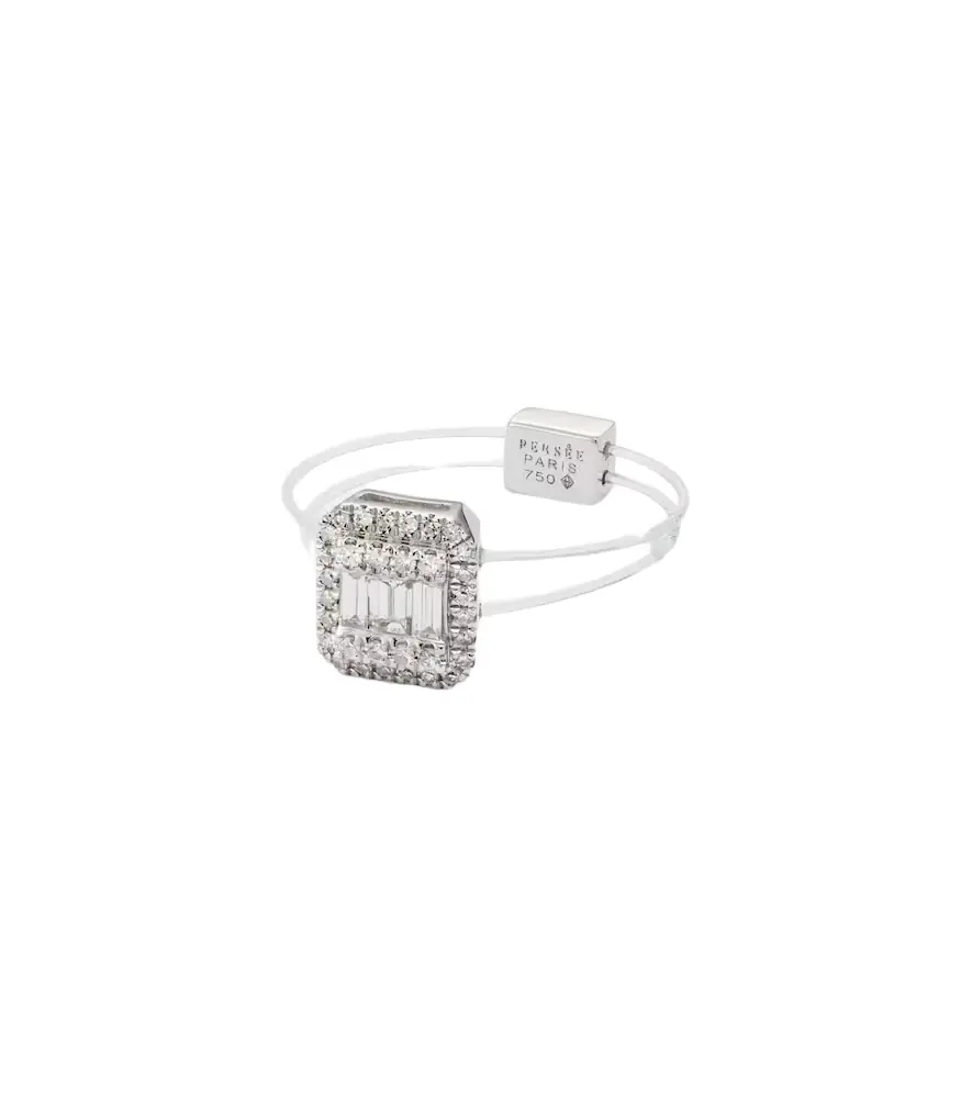 Persee Persée Floating 18kt white gold ring with diamonds
