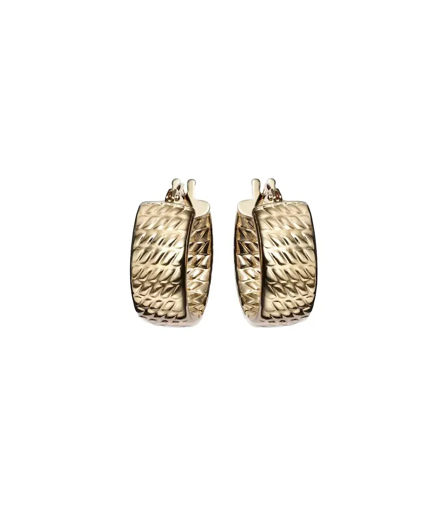 Stone and Strand Le Groove 14kt gold hoop earrings