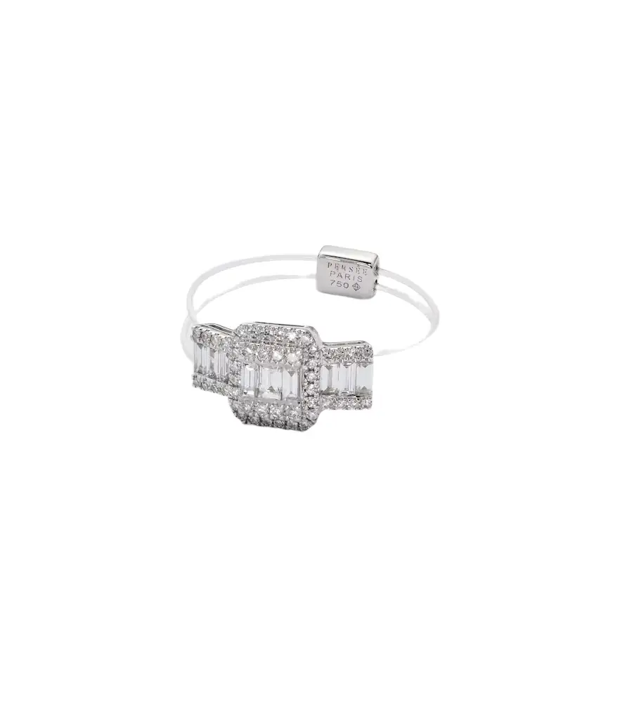 Persee Persée Floating 18kt white gold ring with diamonds