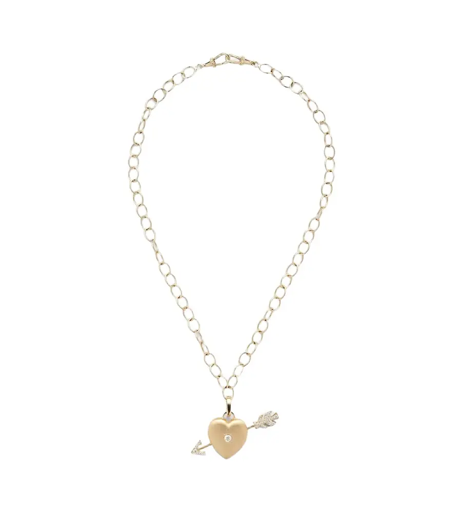 Marie Lichtenberg Rosa 18kt gold necklace with diamonds
