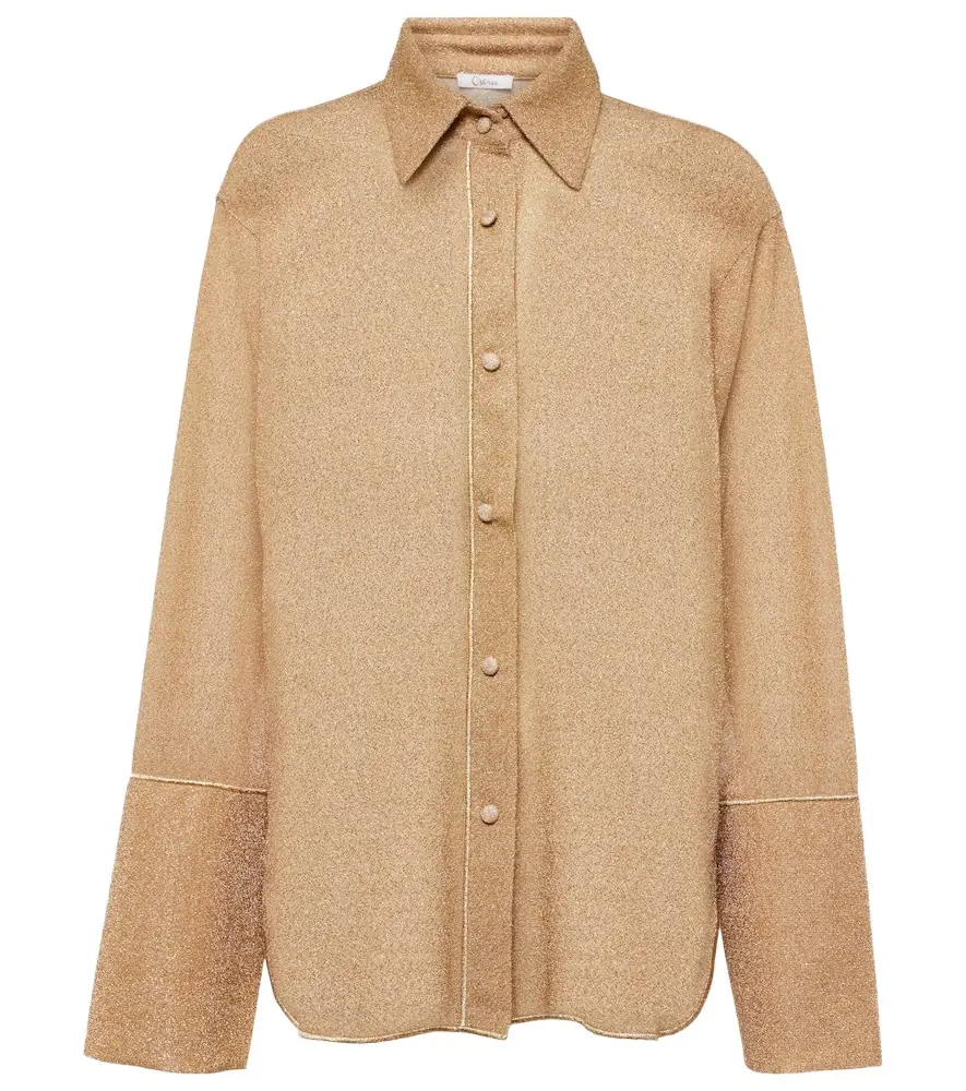 Oseree Oséree Lumière lamé shirt