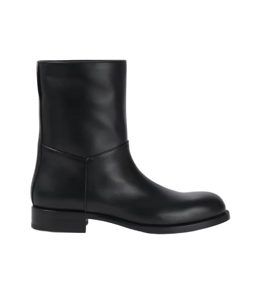 The Row Nobilis leather ankle boots