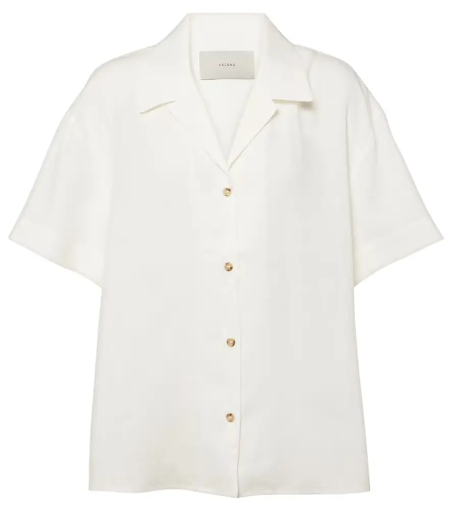 Asceno Prague linen bowling shirt