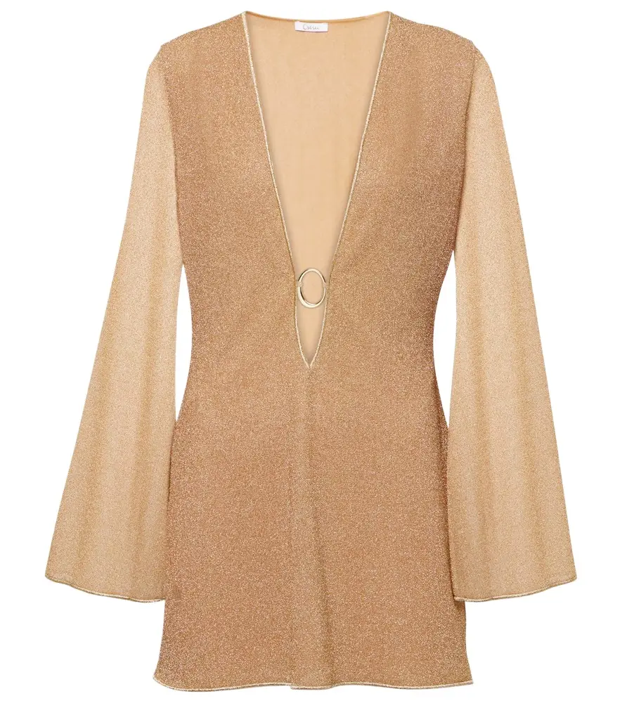 Oseree Oséree Lumière metallic minidress