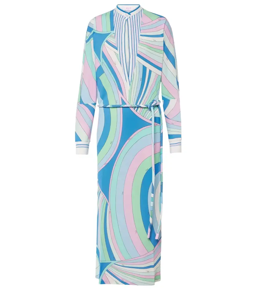 Pucci Layered belted printed tunic