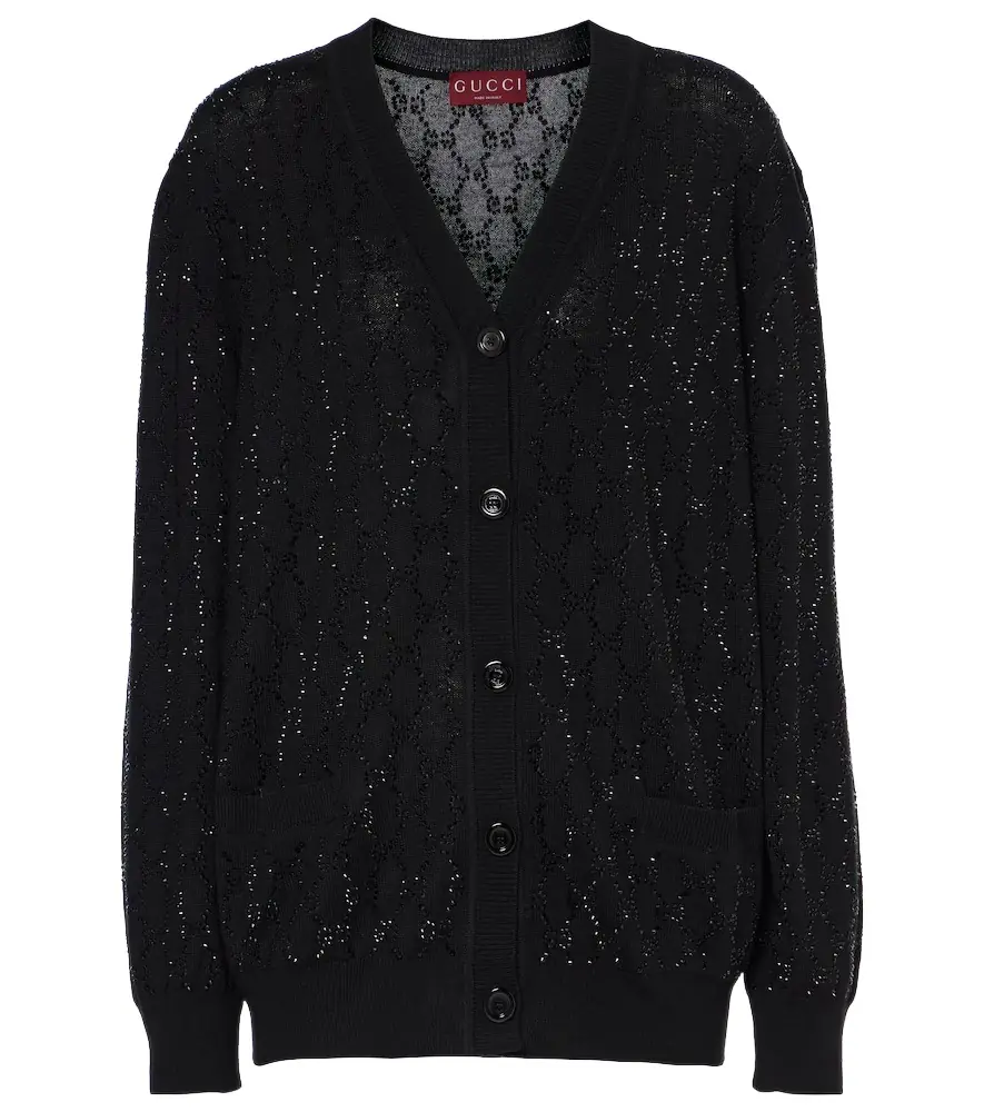 Gucci GG Crystal wool cardigan