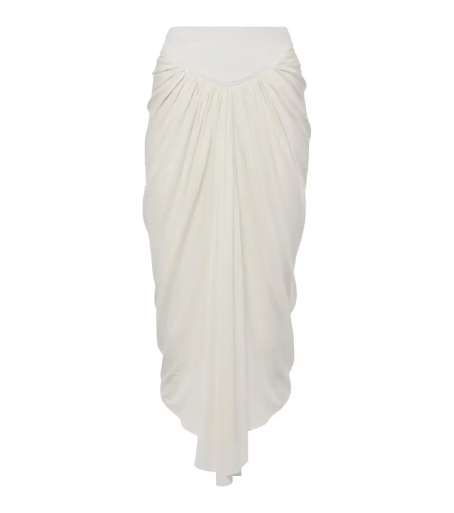 Alaia Alaïa Draped asymmetric midi skirt