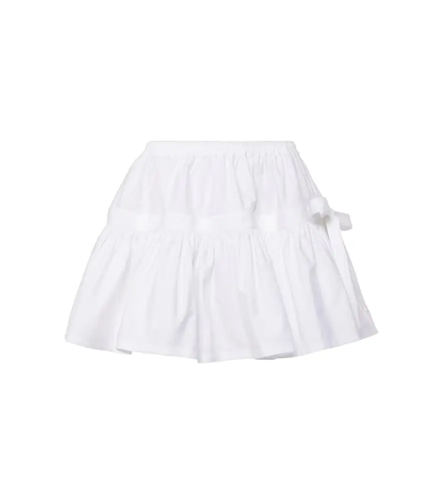 Alaia Alaïa Bow-detail ruffled miniskirt