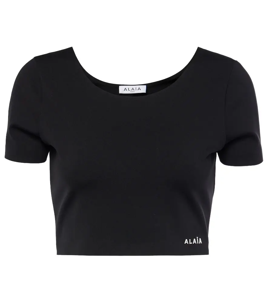 Alaia Alaïa Logo crop top