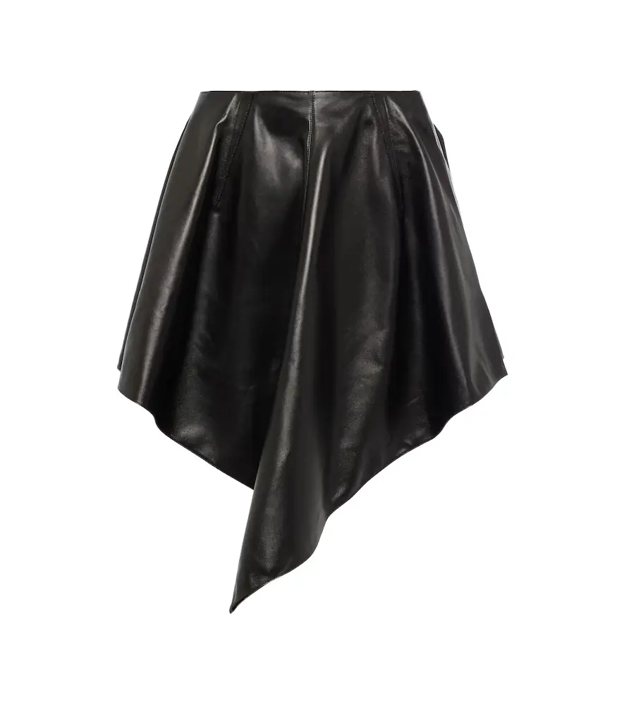 Alaia Alaïa Asymmetric leather miniskirt