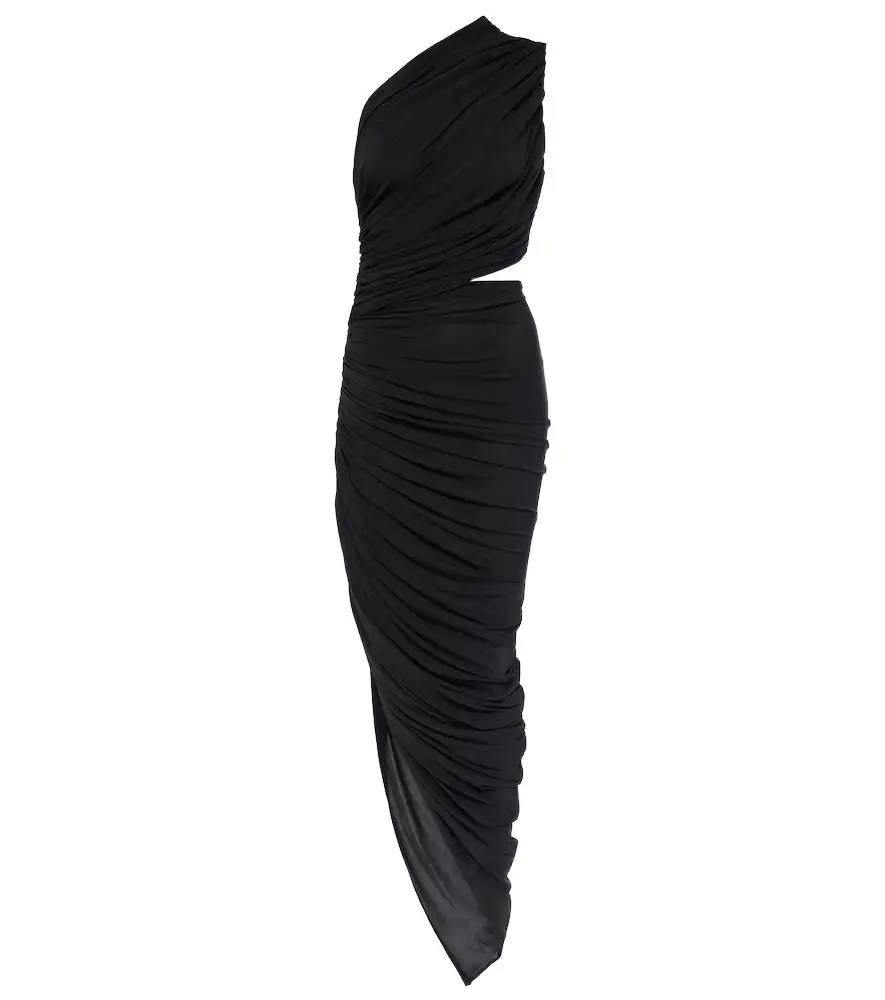 Alaia Alaïa Cutout ruched jersey midi dress