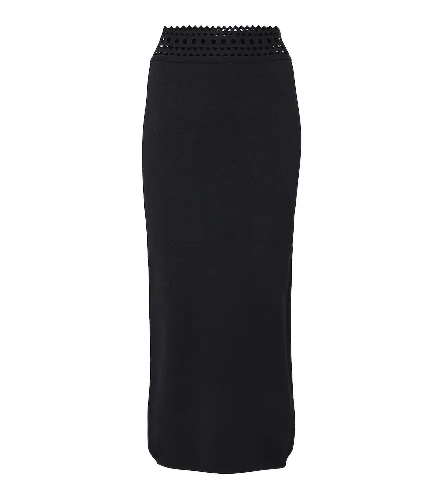 Alaia Alaïa Vienne cutout jersey midi skirt