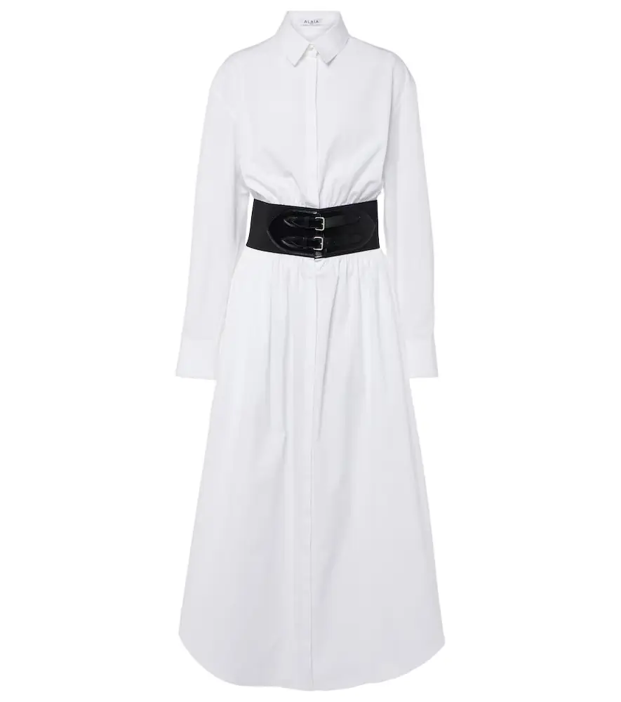 Alaia Alaïa Cotton poplin shirt dress