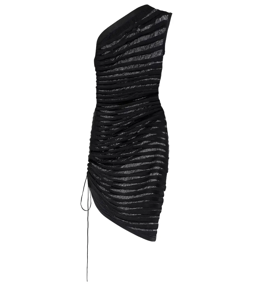 Alaia Alaïa Open-knit ruched minidress
