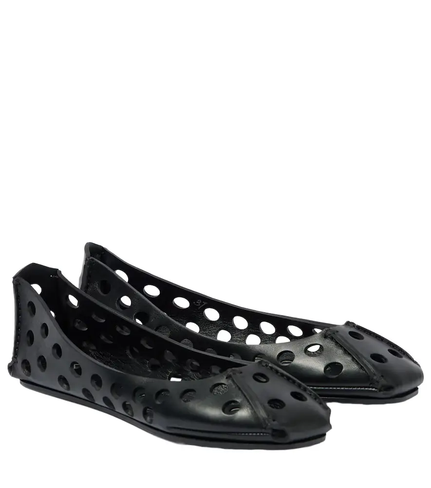 Alaia Alaïa Perfo leather ballet flats