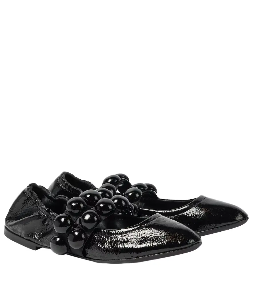 Alaia Alaïa Sphere patent leather Mary Jane flats