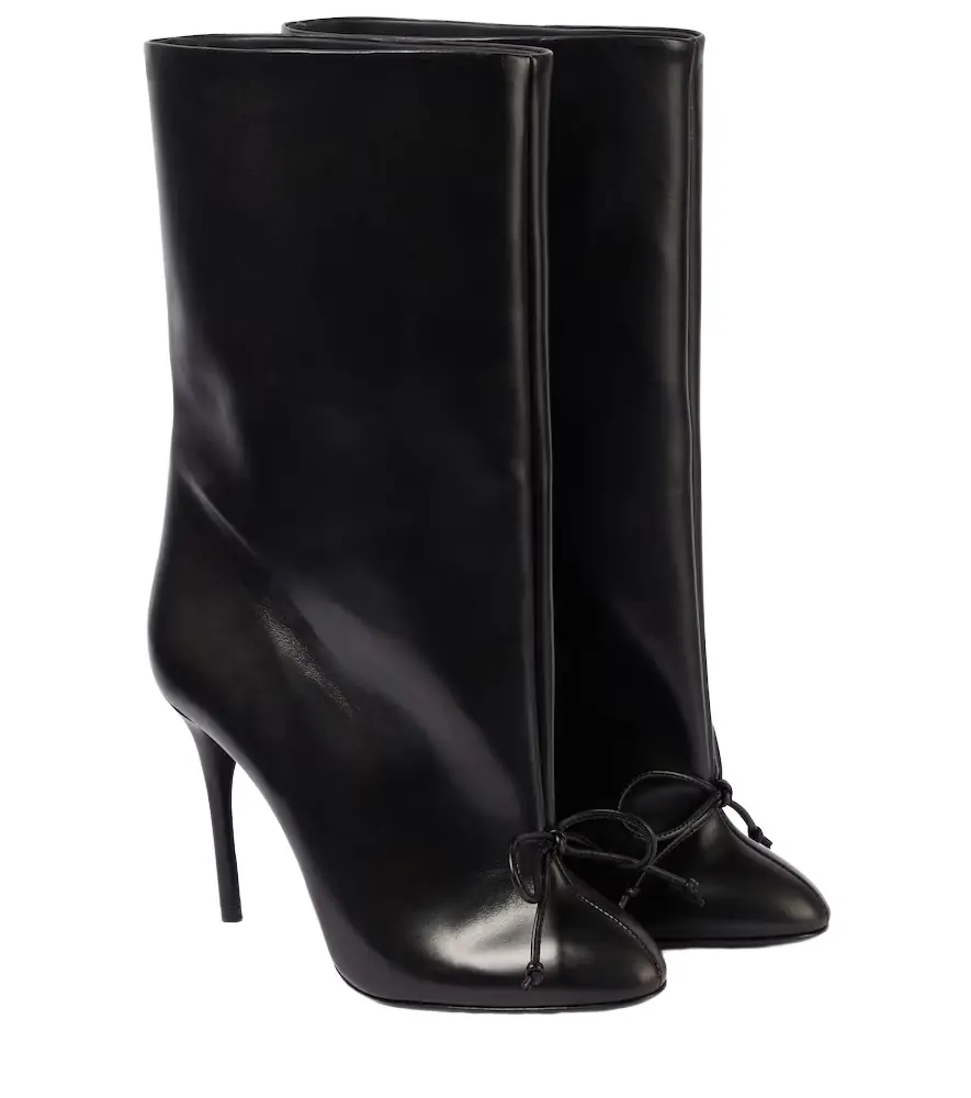 Alaia Alaïa 90 bow-detail leather ankle boots