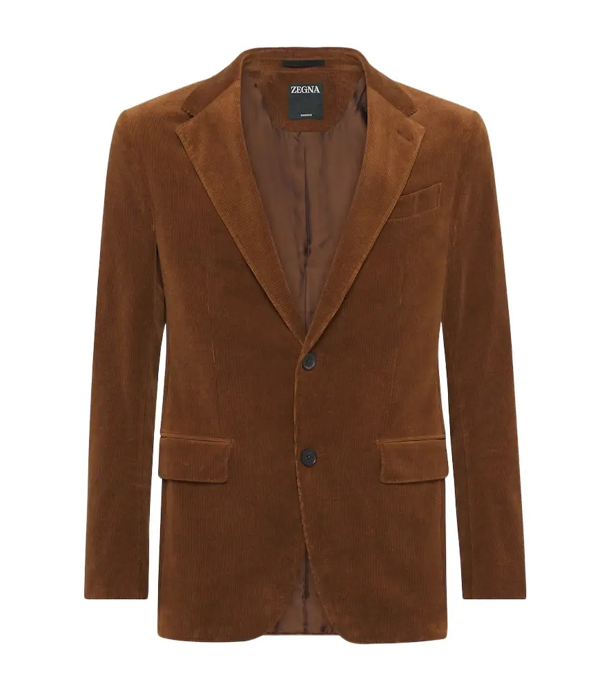 Zegna Cotton and cashmere corduroy blazer