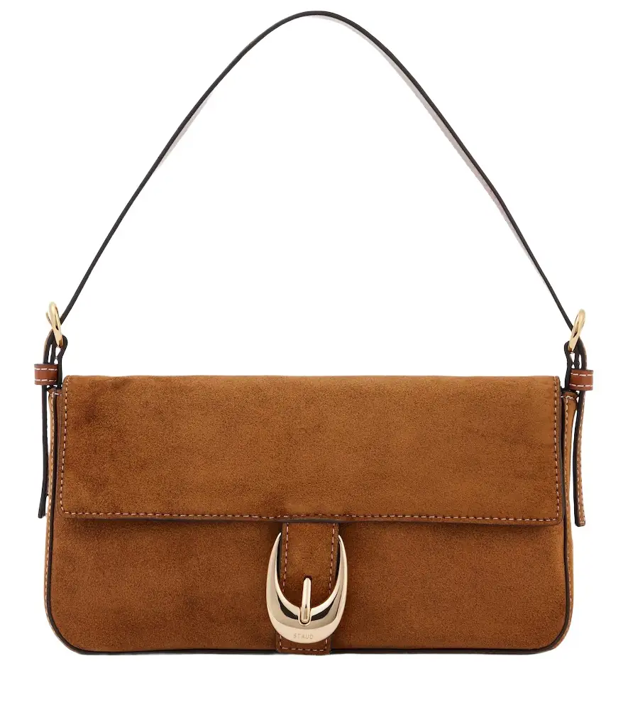 Staud Harlow suede shoulder bag