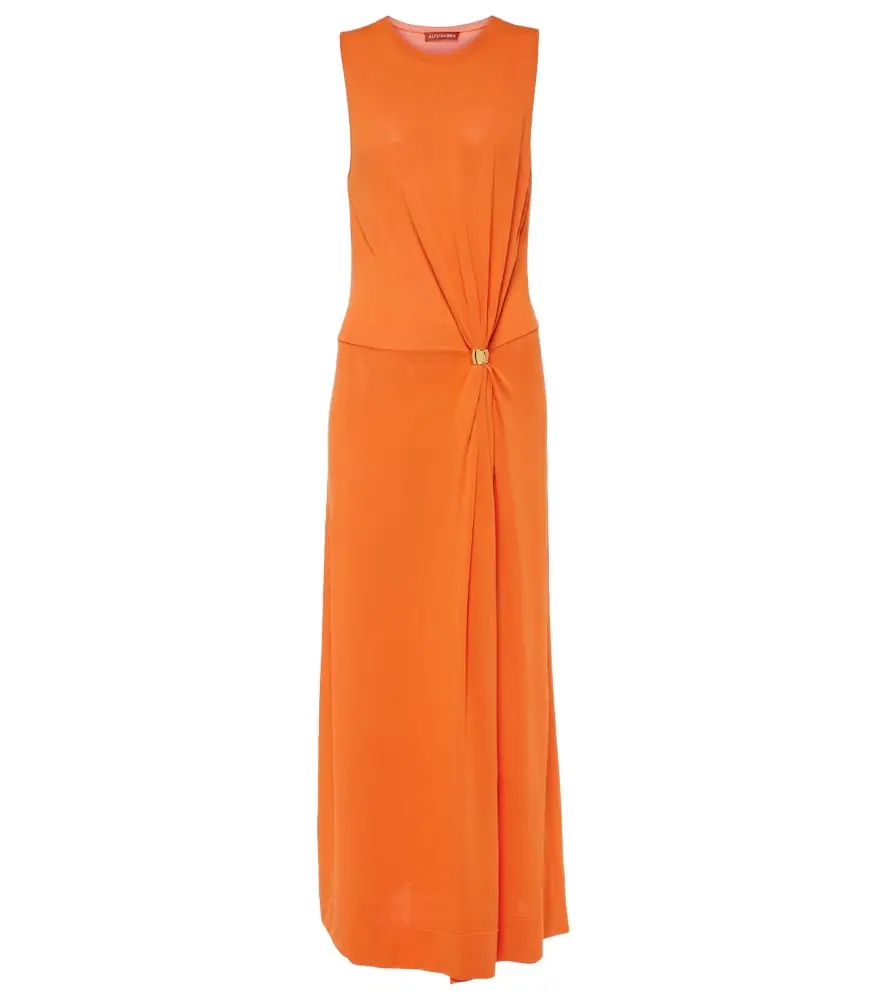 Altuzarra Saralien gathered jersey maxi dress