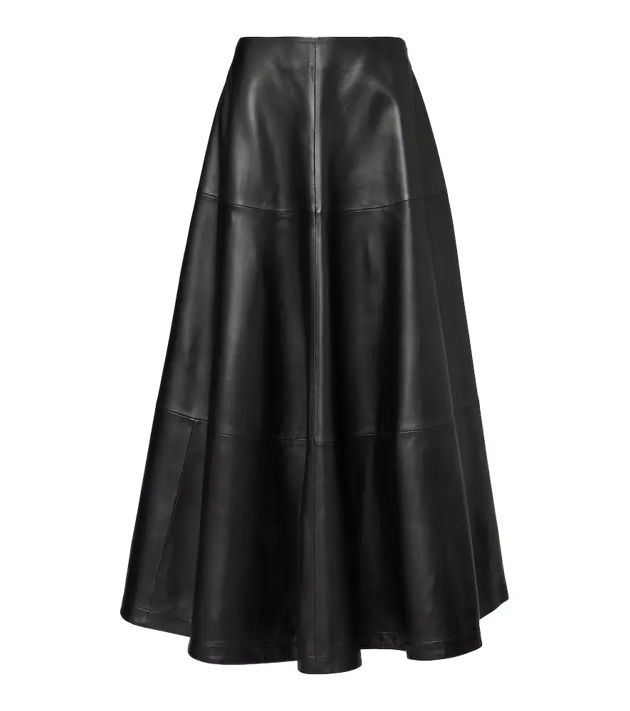 Altuzarra Varda leather midi skirt