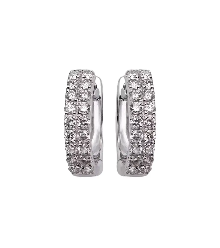 Stone and Strand 14kt white gold earrings with diamonds