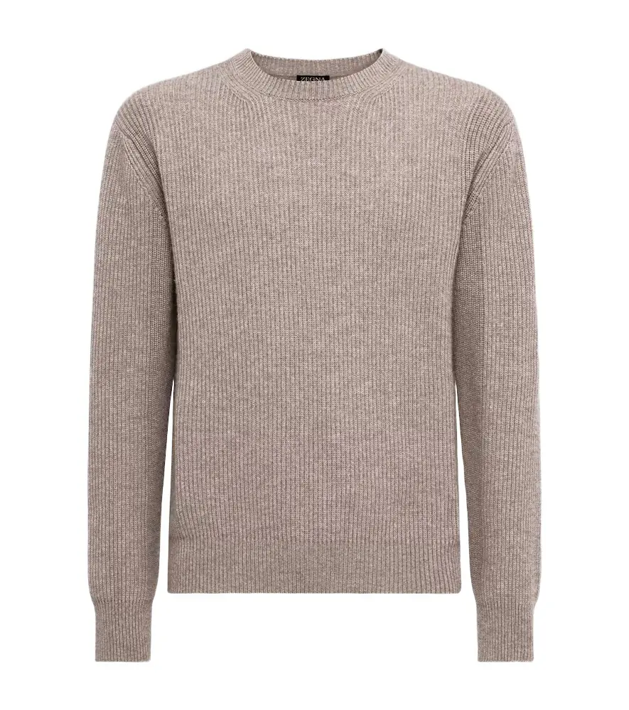 Zegna Ribbed-knit cashmere sweater