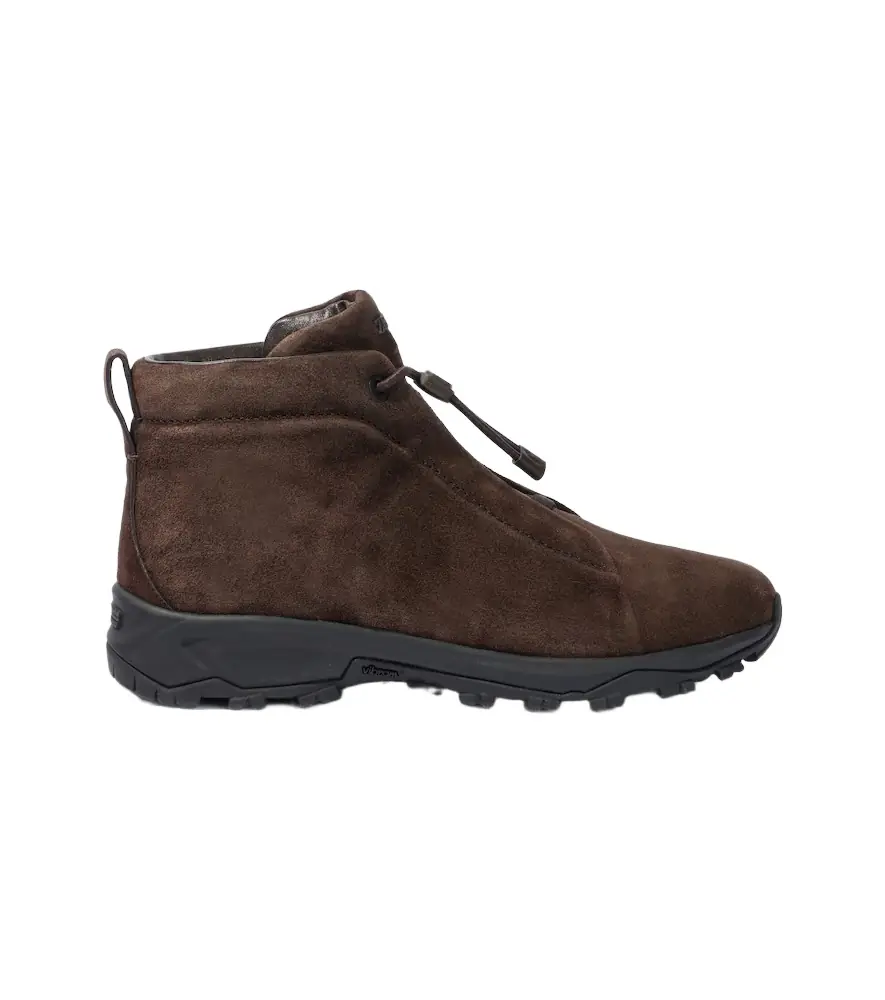 Zegna Triple Stitch suede high-top sneakers