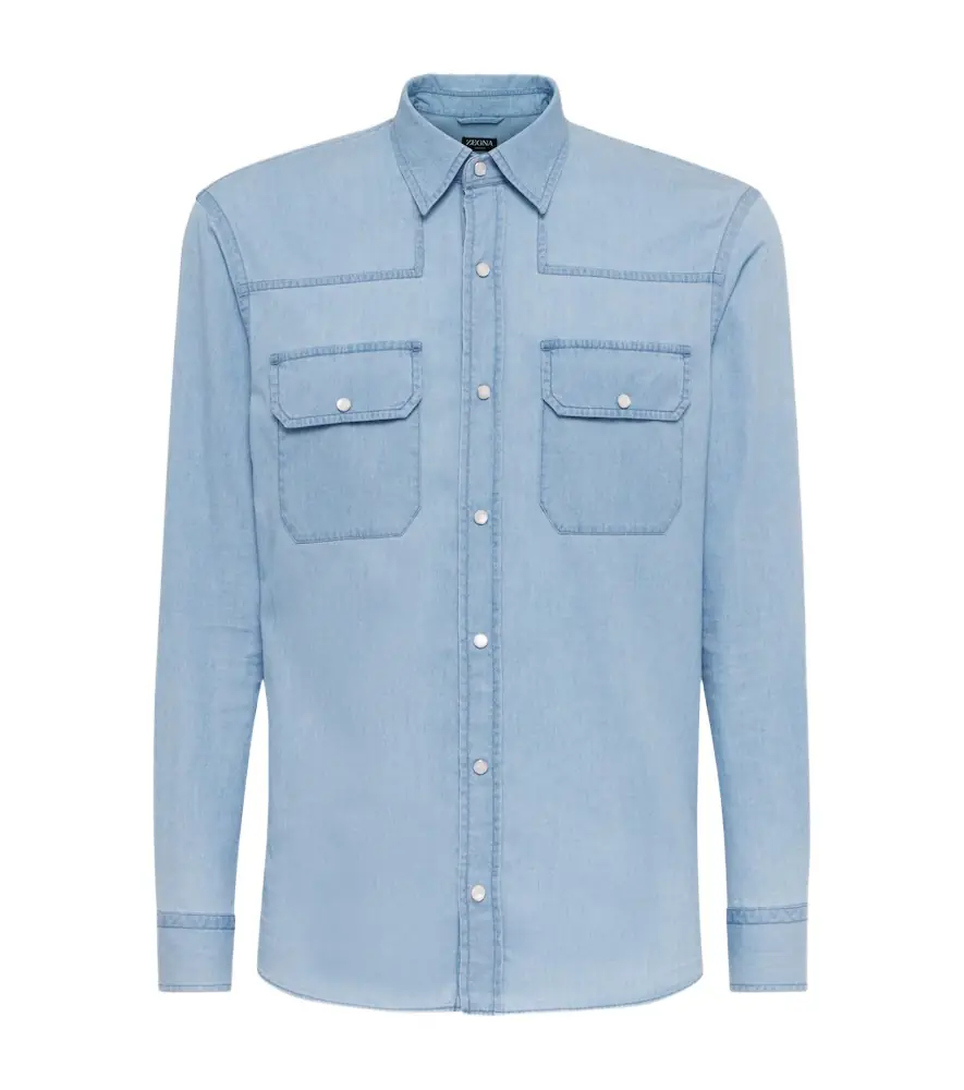 Zegna Denim Western shirt