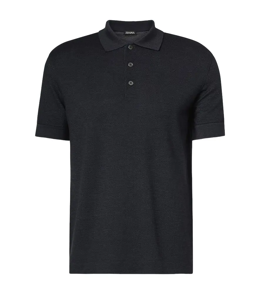 Zegna Cotton and silk polo shirt
