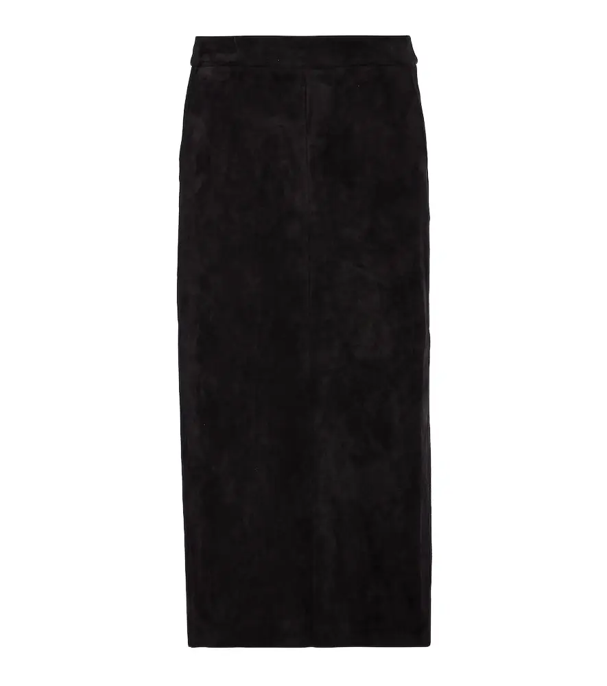 Stouls Taylor suede midi skirt