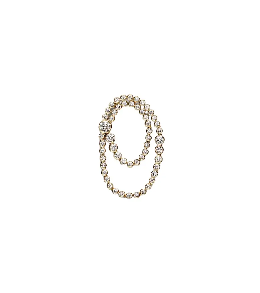 Sophie Bille Brahe Embrassée de Diamant 18kt gold single earring with diamonds